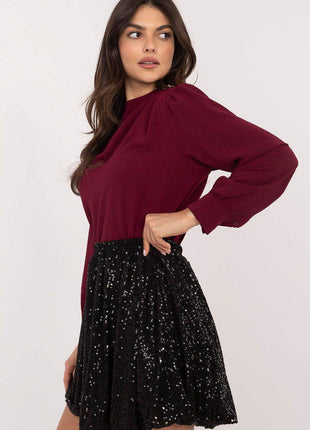 Glamorous Sequin Mini Skirt with Bomb Shape - MimiStylez