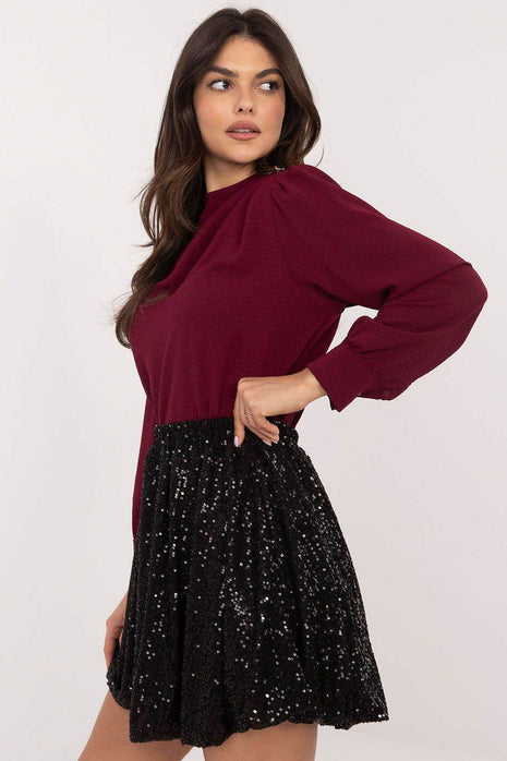 Glamorous Sequin Mini Skirt with Bomb Shape - MimiStylez