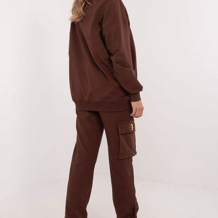 Cotton Tracksuit Set – Chain Accent Sweatshirt & High-Waisted Joggers - MimiStylez