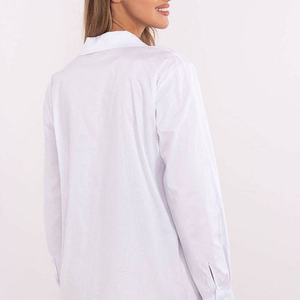 Elegant Cotton Shirt with Detachable Brooches - MimiStylez