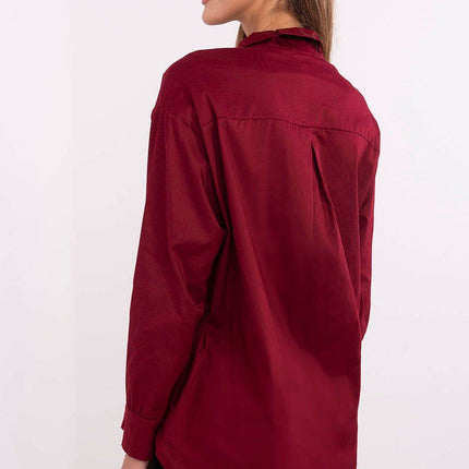 Cotton Blend Shirt with Removable Tie & Brooch - MimiStylez