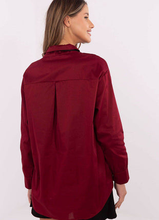 Classic Cotton Shirt with Removable Scarf & Brooch - MimiStylez