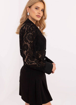 Elegant Women's Lace Shirt with Button Closure - MimiStylez