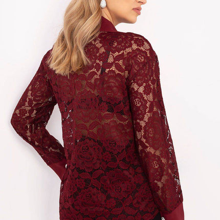 Elegant Women's Lace Shirt with Button Closure - MimiStylez