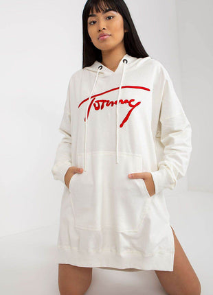 Comfort-Fit Long Sweatshirt – Cotton Blend with Functional Pocket - MimiStylez