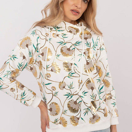 Printed Sweatshirt with Hood – Cotton Blend & Long Sleeves - MimiStylez