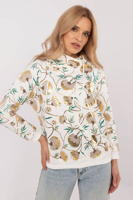 Printed Sweatshirt with Hood – Cotton Blend & Long Sleeves - MimiStylez