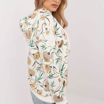 Printed Sweatshirt with Hood – Cotton Blend & Long Sleeves - MimiStylez