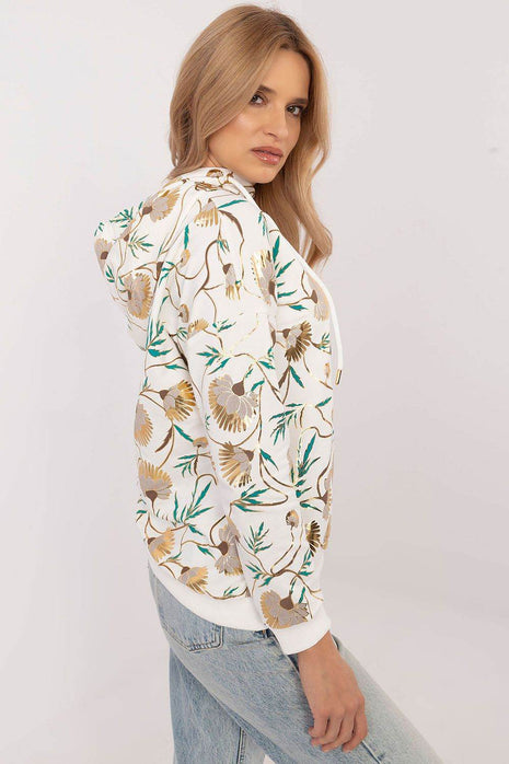 Printed Sweatshirt with Hood – Cotton Blend & Long Sleeves - MimiStylez