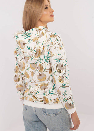 Printed Sweatshirt with Hood – Cotton Blend & Long Sleeves - MimiStylez