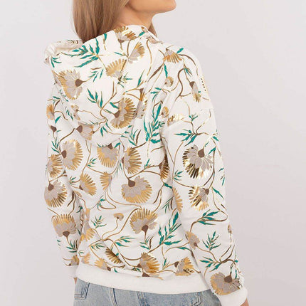 Printed Sweatshirt with Hood – Cotton Blend & Long Sleeves - MimiStylez