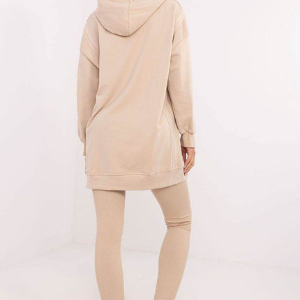Women's Cotton Hoodie & Leggings Set – Sweatshirt & Ribbed High-Waist Bottoms - MimiStylez