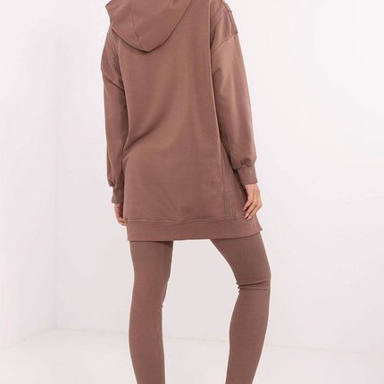 Women's Cotton Hoodie & Leggings Set – Sweatshirt & Ribbed High-Waist Bottoms - MimiStylez