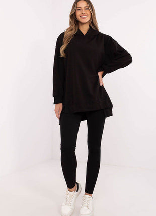 Women's Cotton Hoodie & Leggings Set – Sweatshirt & Ribbed High-Waist Bottoms - MimiStylez