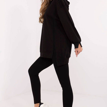 Women's Cotton Hoodie & Leggings Set – Sweatshirt & Ribbed High-Waist Bottoms - MimiStylez