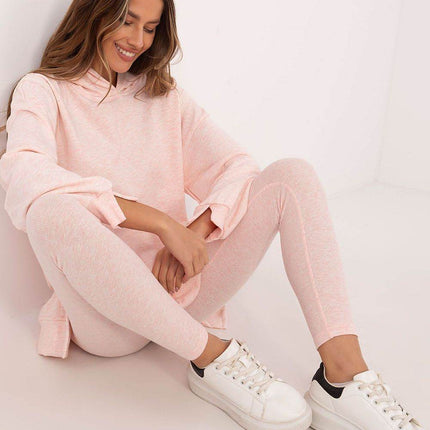 Women's Cotton Hoodie & Leggings Set – Sweatshirt & Ribbed High-Waist Bottoms - MimiStylez