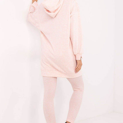 Women's Cotton Hoodie & Leggings Set – Sweatshirt & Ribbed High-Waist Bottoms - MimiStylez