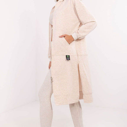 3-Piece Cotton Ribbed Set – Zip Hoodie, Fitted Top & High-Waisted Leggings - MimiStylez