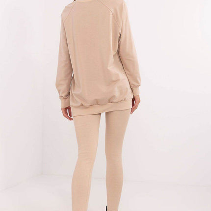 Embroidered Cotton Sweatshirt & High-Waisted Leggings Set - MimiStylez