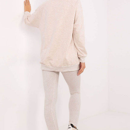 Embroidered Cotton Sweatshirt & High-Waisted Leggings Set - MimiStylez