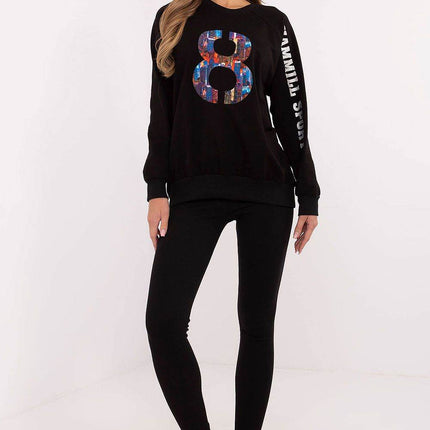 Embroidered Cotton Sweatshirt & High-Waisted Leggings Set - MimiStylez