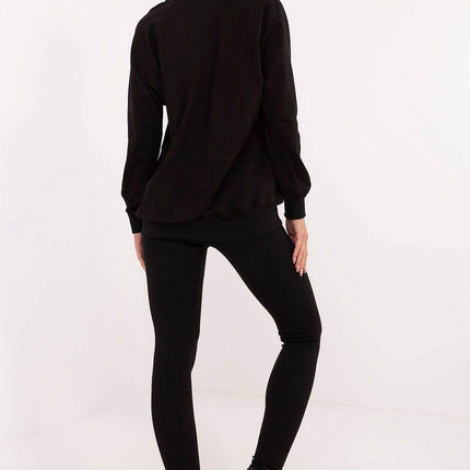 Embroidered Cotton Sweatshirt & High-Waisted Leggings Set - MimiStylez