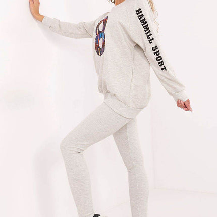 Embroidered Cotton Sweatshirt & High-Waisted Leggings Set - MimiStylez