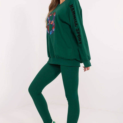 Embroidered Cotton Sweatshirt & High-Waisted Leggings Set - MimiStylez