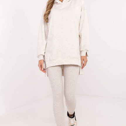 Women's Cotton Hoodie & Leggings Set – Sweatshirt & Ribbed High-Waist Bottoms - MimiStylez