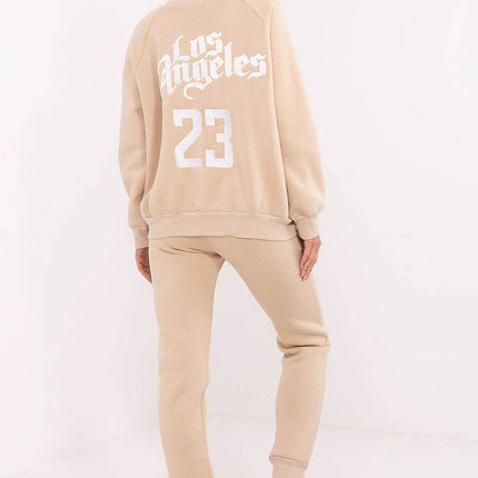 Embroidered Cotton Tracksuit Set with Lined Sweatshirt and High-Waisted Pants - MimiStylez