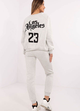 Embroidered Cotton Tracksuit Set with Lined Sweatshirt and High-Waisted Pants - MimiStylez