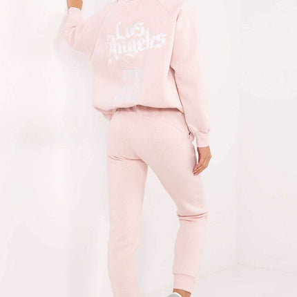 Embroidered Cotton Tracksuit Set with Lined Sweatshirt and High-Waisted Pants - MimiStylez