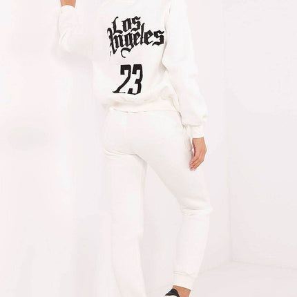 Embroidered Cotton Tracksuit Set with Lined Sweatshirt and High-Waisted Pants - MimiStylez