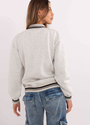 Women's Cotton Bomber Jacket – Snap Closure with Embroidery & Patches - MimiStylez