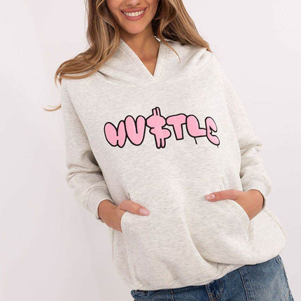 Casual Hooded Sweatshirt – Cotton Blend with Front Patches - MimiStylez