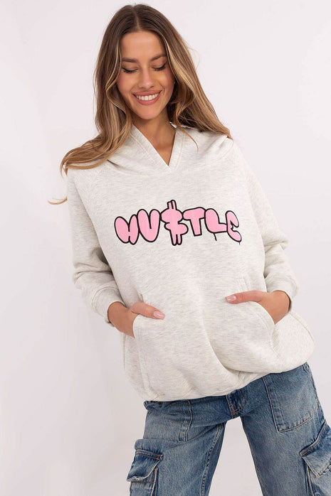 Casual Hooded Sweatshirt – Cotton Blend with Front Patches - MimiStylez