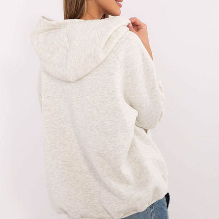 Casual Hooded Sweatshirt – Cotton Blend with Front Patches - MimiStylez