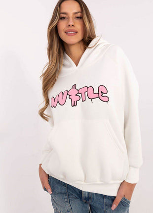 Casual Hooded Sweatshirt – Cotton Blend with Front Patches - MimiStylez