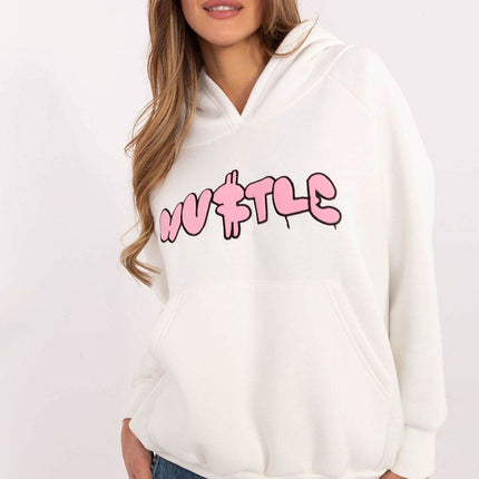 Casual Hooded Sweatshirt – Cotton Blend with Front Patches - MimiStylez