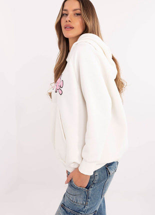 Casual Hooded Sweatshirt – Cotton Blend with Front Patches - MimiStylez