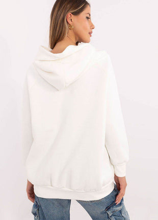 Casual Hooded Sweatshirt – Cotton Blend with Front Patches - MimiStylez