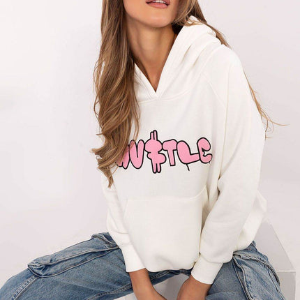 Casual Hooded Sweatshirt – Cotton Blend with Front Patches - MimiStylez