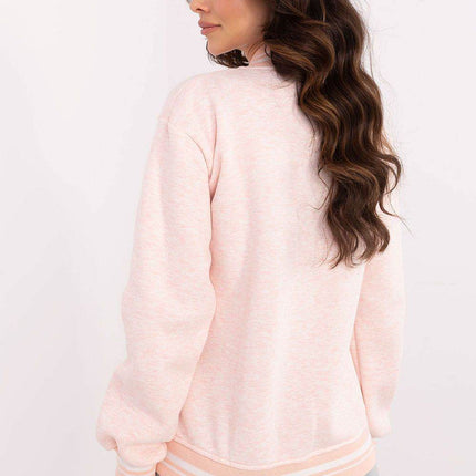 Women's Cotton Bomber Jacket – Snap Closure with Embroidery & Patches - MimiStylez