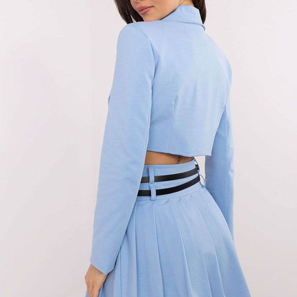 Elegant Pleated Mini Skort with Belt and Hidden Zipper - MimiStylez