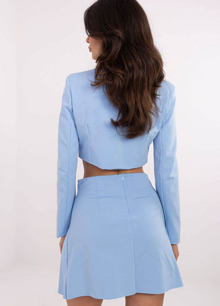 Elegant Short Pleated Skirt with Hidden Zipper - MimiStylez