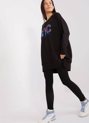 Two-Piece Cotton Set with Printed Sweatshirt & Textured Bottoms - MimiStylez