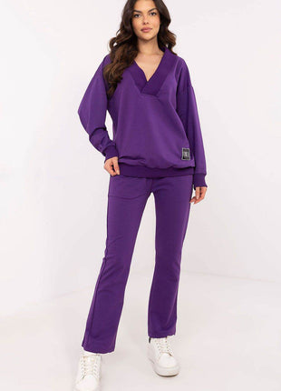 Cotton Two-Piece with Wrap Top & Relaxed Pant - MimiStylez