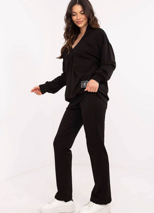 Cotton Two-Piece with Wrap Top & Relaxed Pant - MimiStylez