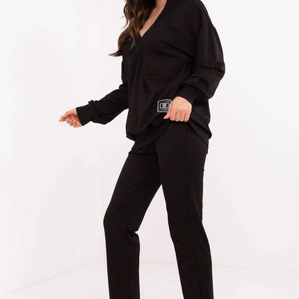 Cotton Two-Piece with Wrap Top & Relaxed Pant - MimiStylez