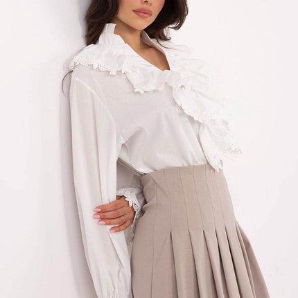 Elegant Short Pleated Skirt with Hidden Zipper - MimiStylez